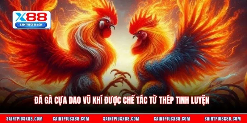 Đá gà cựa dao vũ khí được chế tác từ thép tinh luyện