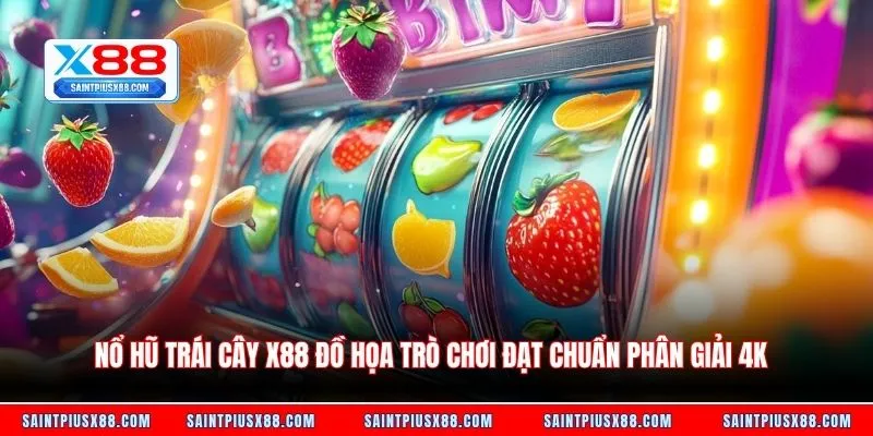 Nổ hũ trái cây X88 đồ họa trò chơi đạt chuẩn phân giải 4K